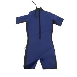 Unbranded Men's Wetsuit Shorty Back Zip Navy Blue Neoprene Large